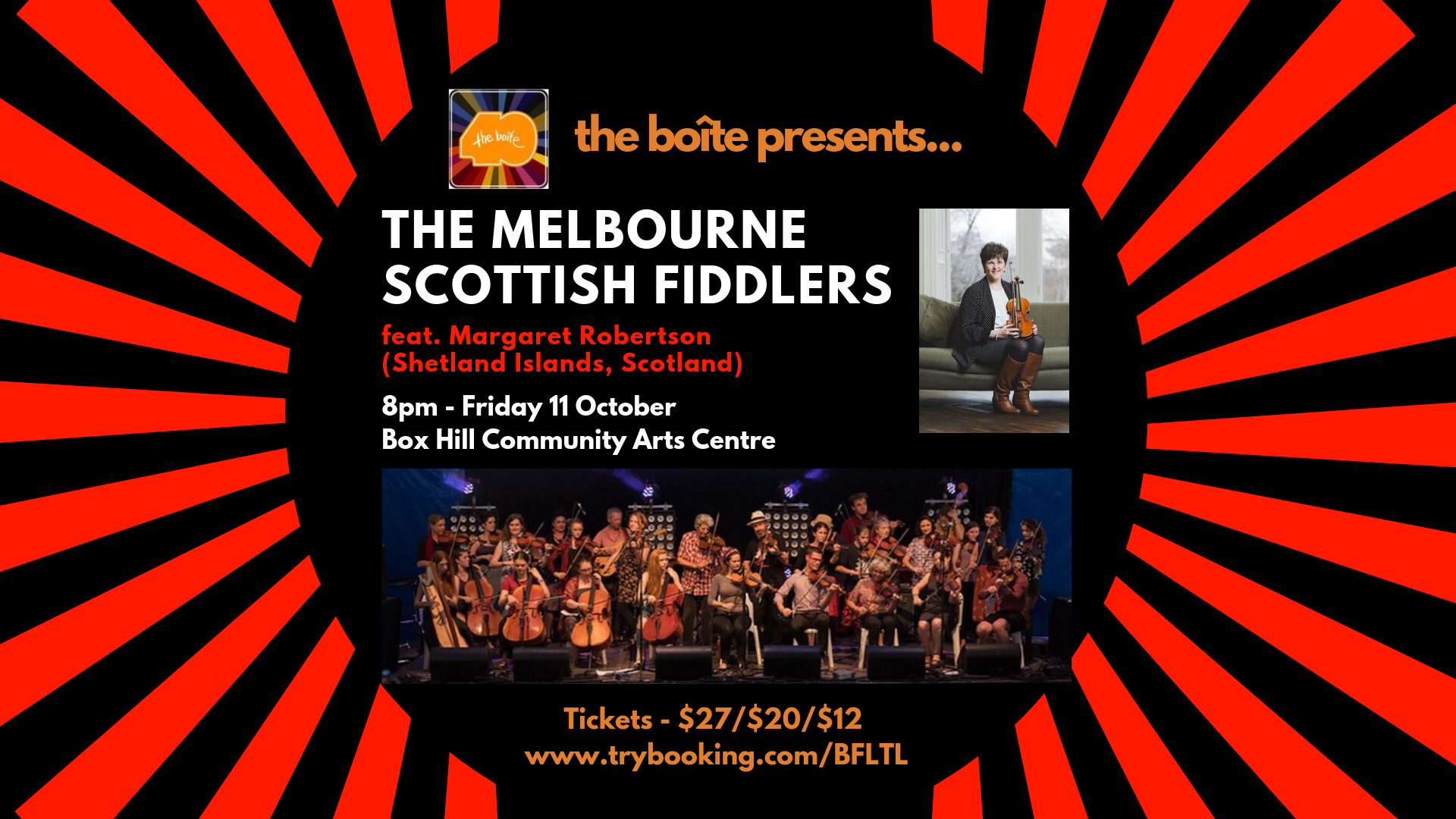 Melbourne Scottish Fiddlers live in concert with specail guest Margaret Robertson